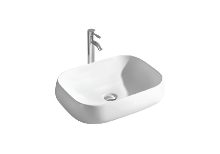 Раковина накладная Aquatek 560*420*140мм белый матовый