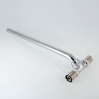 Пресс-фитинг Тройник Valtec с хромированной трубкой 15 мм, 20х15х20, 30 см