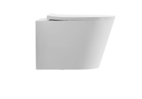 Унитаз подвесной безободковый Aquatek ТАУРУС 520*360*350, смыв TORNADO , тонкое сиденье с механизмом плавного закрывания