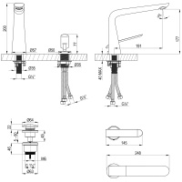 Смеситель Lemark Melange LM4936CW для раковины встраиваемый