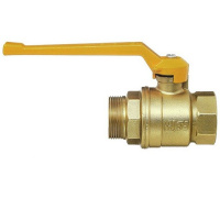 Кран шаровой латунный газовый БАЗ Standart 11Б27п DN40 PN40 рычаг муфта-штуцер