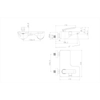 Смеситель Lemark Bellario LM6802C для ванны