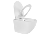 Унитаз подвесной безободковый Aquatek ЕВРОПА 525*360*320 с сиденьем Soft Close белый матовый