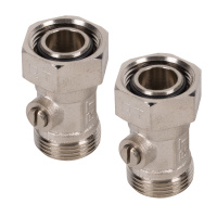 Набор нижнего подключения Royal Thermo прямой раздельный 3/4х3/4ЕК Никель