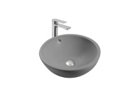 Раковина накладная Aquatek 440*440*175мм серый матовый