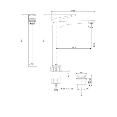 Смеситель Lemark Allegro LM5909CW для раковины монолитный
