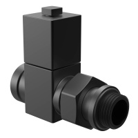 Набор дизайн-вентилей Royal Thermo CUBE прямой 1/2" Черный