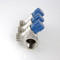 Коллектор Valtec с регулирующими вентилями и наружной резьбой 3/4"х 1/2" 4 вых