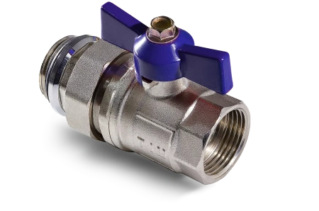 Кран шаровой TIM с полусгоном 1" красный синий пара