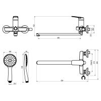 Смеситель Lemark Verba LM11451C универсальный
