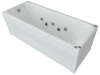 Акриловая прямоугольная ванна Aquatek Альфа 70 с фронтальным экраном, без гидромассажа, сборно-разборный сварной каркас, слив слева 170 см