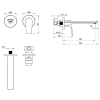 Смеситель Lemark Verba LM11426C для раковины встраиваемый