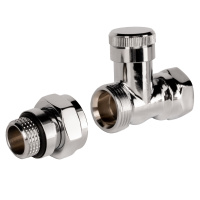 Набор термостатический Royal Thermo Design 1/2" Click Хром с термоголовкой Design Хром прямой