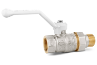 Кран шаровой латунный LD Pride 47.307 DN 20 PN 40, внутренняя резьба-гайка штуцерная (американка), рукоятка-рычаг Черный