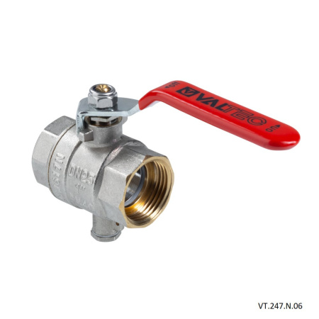 Кран шаровой Valtec для подключения датчика температуры 3/4"