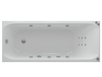 Акриловая прямоугольная ванна Aquatek Альфа 70 с фронтальным экраном, без гидромассажа, сборно-разборный сварной каркас, слив слева 170 см