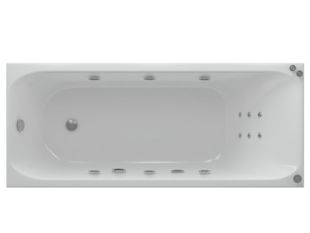Акриловая прямоугольная ванна Aquatek Альфа 70 без фронтального экрана, без гидромассажа, сборно-разборный сварной каркас 170 см