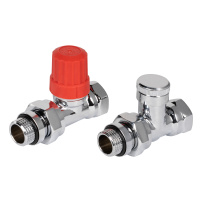 Набор термостатический для радиатора Royal Thermo Design 1/2" Click Хром прямой