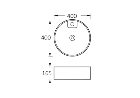 Раковина накладная Aquatek 400*400*165мм белый матовый
