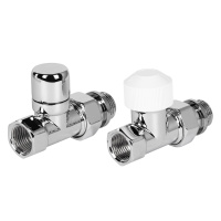 Набор термостатический для радиатора Royal Thermo Design 1/2"М30х15 Хром прямой