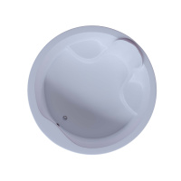 Акриловая круглая ванна Aquatek Аура 180 без гидромассажа, вклеенный каркас c фронтальным экраном