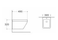 Биде подвесное Aquatek ЛИРА AQ1055-00 490*365*320 мм