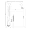Смеситель Rossinka RS46-23 для кухни с поворотным изливом
