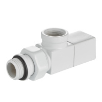 Набор дизайн-вентилей Royal Thermo CUBE осевой 1/2" Белый