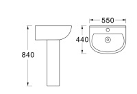 Пьедестал для раковины Aquatek AQ5422-00 180*170*695 белый