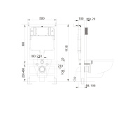 Инсталляция для подвесного унитаза Aquatek Standart 50 см