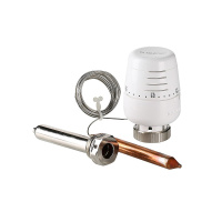 Термостатическая головка Valtec с выносным накладным датчиком 20-60 °С, 2 м