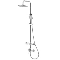 Смеситель Lemark Verba LM11460C для душа с регулируемой высотой штанги и верхней душевой лейкой Тропический дождь