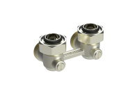 Клапан запорный Ridan LV-KB DN 20 PN 10, Т=95 °С, угловой, без возможности опорожнения, для нижнего присоединения к радиатору