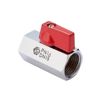 Кран шаровой MVI мини с ручкой-бабочкой резьба внутренняя-внутренняя 1/2" PN16