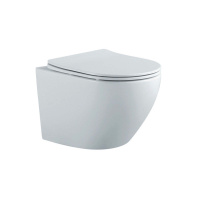 Унитаз подвесной безободковый Aquatek ЕВРОПА 525*360*320 с сиденьем Soft Close белый матовый