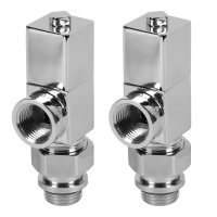 Набор дизайн-вентилей Royal Thermo CUBE хром 1/2" осевой