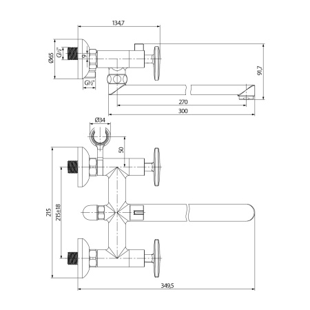 Смеситель Lemark Plus Spirit LM1951C универсальный