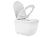 Унитаз подвесной безободковый Aquatek КЛАССИК 525*365*340 с легкосъемным сиденьем Soft Close