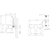 Смеситель Lemark Linara LM0418C с гигиеническим душем
