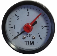 Манометр аксиального подключения Tim 1/4" 10 бар