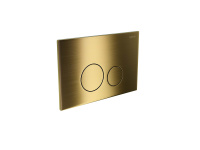 Кнопка смыва для инсталляции Aquatek из нержавеющей стали, титановое золото матовое круглая