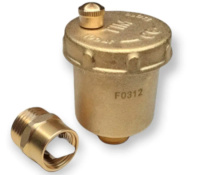 Авто-воздухоотводчик Tim прямой с отсекающим клапаном 1/2" латунь