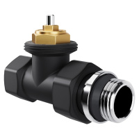 Набор термостатический Royal Thermo Design 1/2"М30х15 Черный прямой