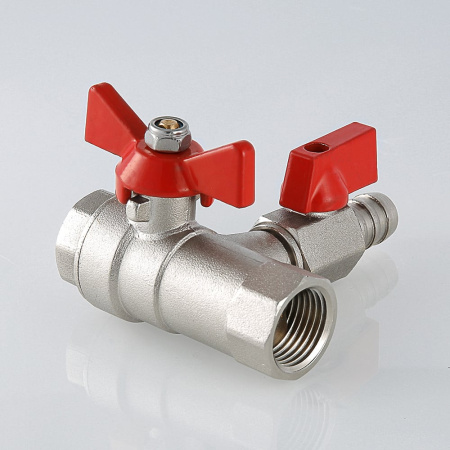 Кран шаровой Valtec с обратным клапаном и дренажом