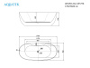 Ванна отдельностоящая Aquatek АПОЛО, 170х78х60 см