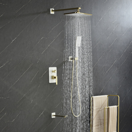 Смеситель Lemark Mista LM6422WG для ванны и душа встраиваемый