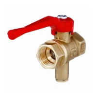 Кран шаровой латунный БАЗ 11Б27п1 DN15 PN40 под термодатчик М10 муфта-муфта рычаг