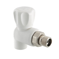 Кран шаровой Valtec полипропиленовый со сгоном угловой 25 мм х 3/4"