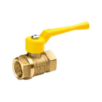 Кран шаровой латунный газовый БАЗ Standart 11Б27п DN15 PN40 рычаг муфта-муфта