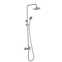 Смеситель Decoroom DR21070 для душа с регулируемой высотой штанги и верхней душевой лейкой Тропический дождь